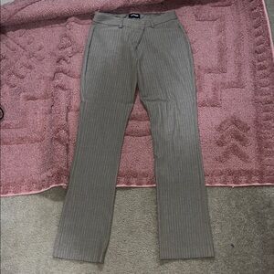 Express Women's Gray Pinstripe Flare Pants